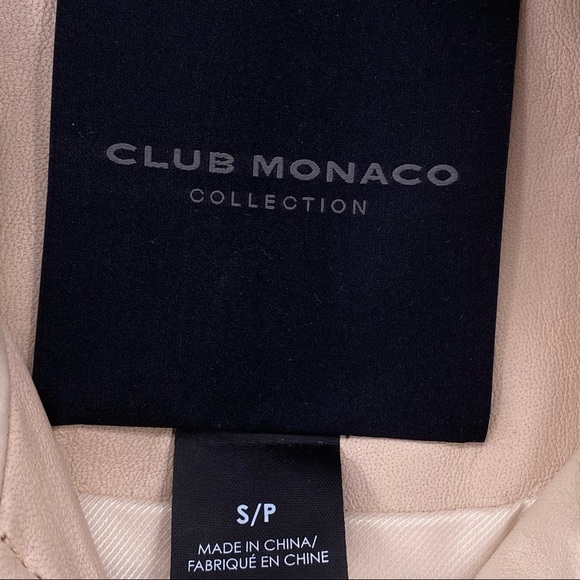 Club  Monaco Beige Lamb Leather Vest Size Small - Picture 2 of 5